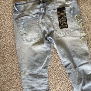 ripped ksubi skinny jeans golden